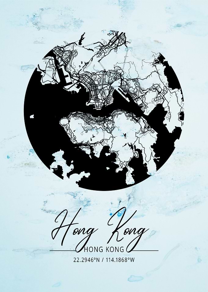 Hong Kong City Map China