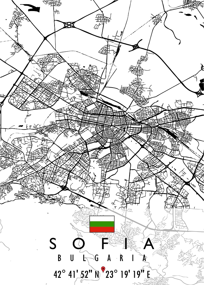 SOFIA MAP BULGARIA