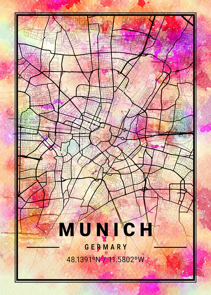 Munich City Map Germany