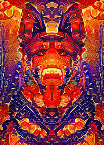 German Shepherd Colorful