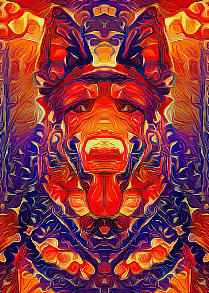 German Shepherd Colorful