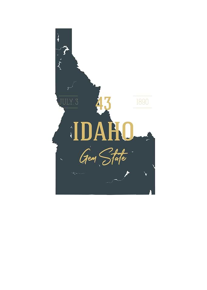 Idaho State Map USA