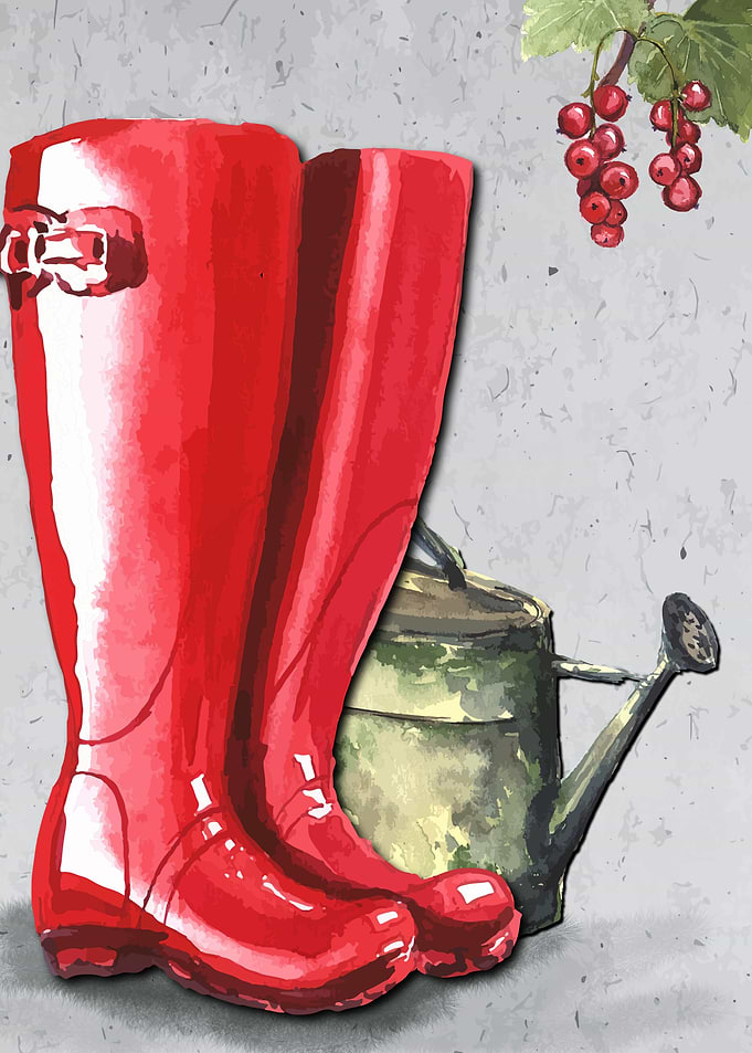 Gardening Watercolor Art