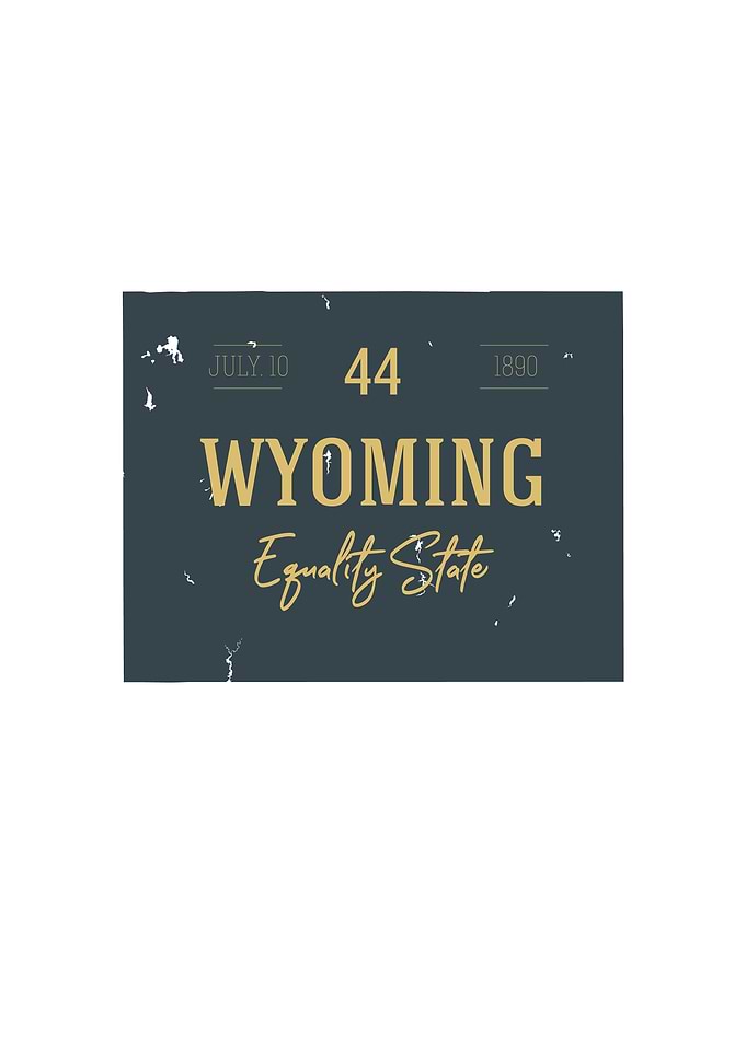 Wyoming State Map USA