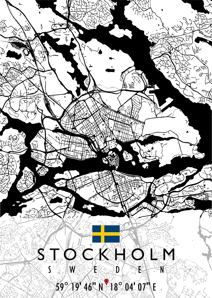 STOCKHOLM MAP SWEDEN