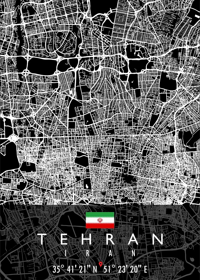 TEHRAN MAP IRAN