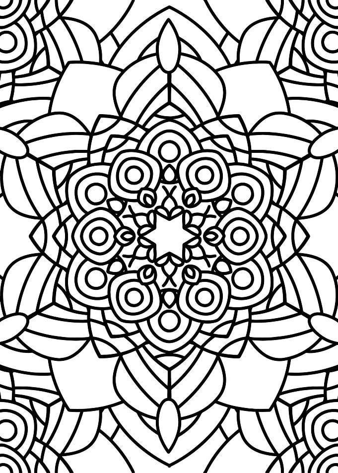 BW Floral Mandala Patt 20