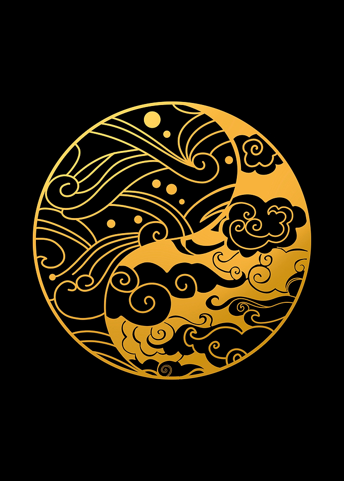 Clouds wave ying yang