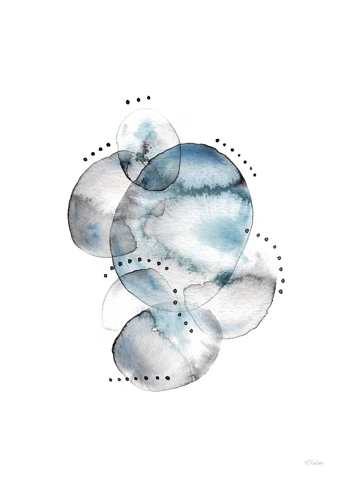 Blue and black stones