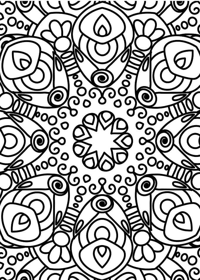 BW Floral Mandala Patt 17