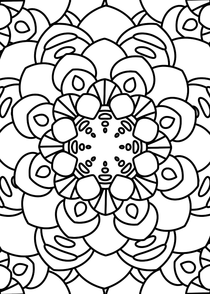 BW Floral Mandala Patt 11