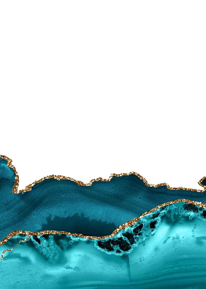 Teal Gold Agate Text 29