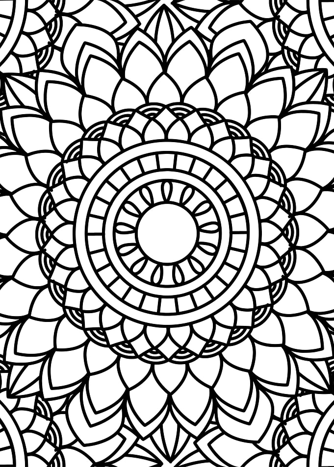 BW Floral Mandala Patt 12