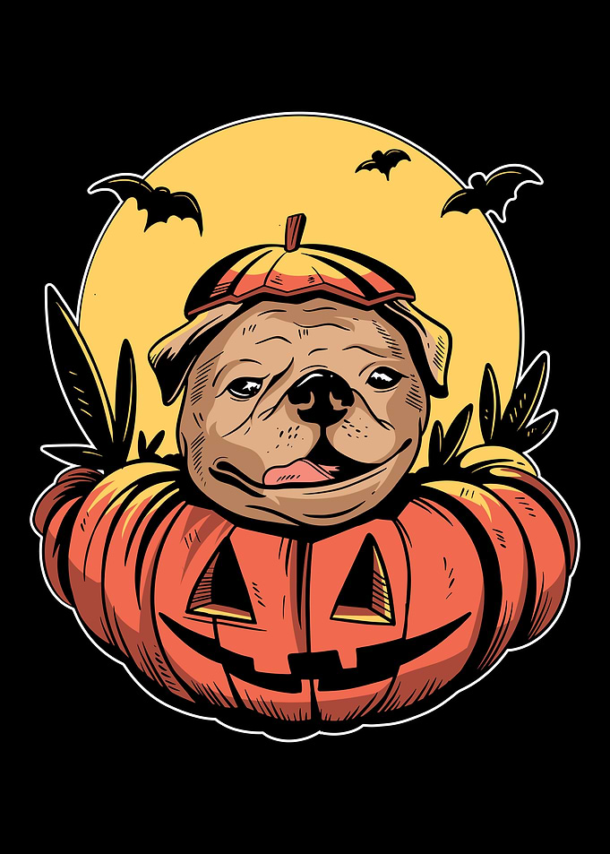 Halloween Pumpkin Dog