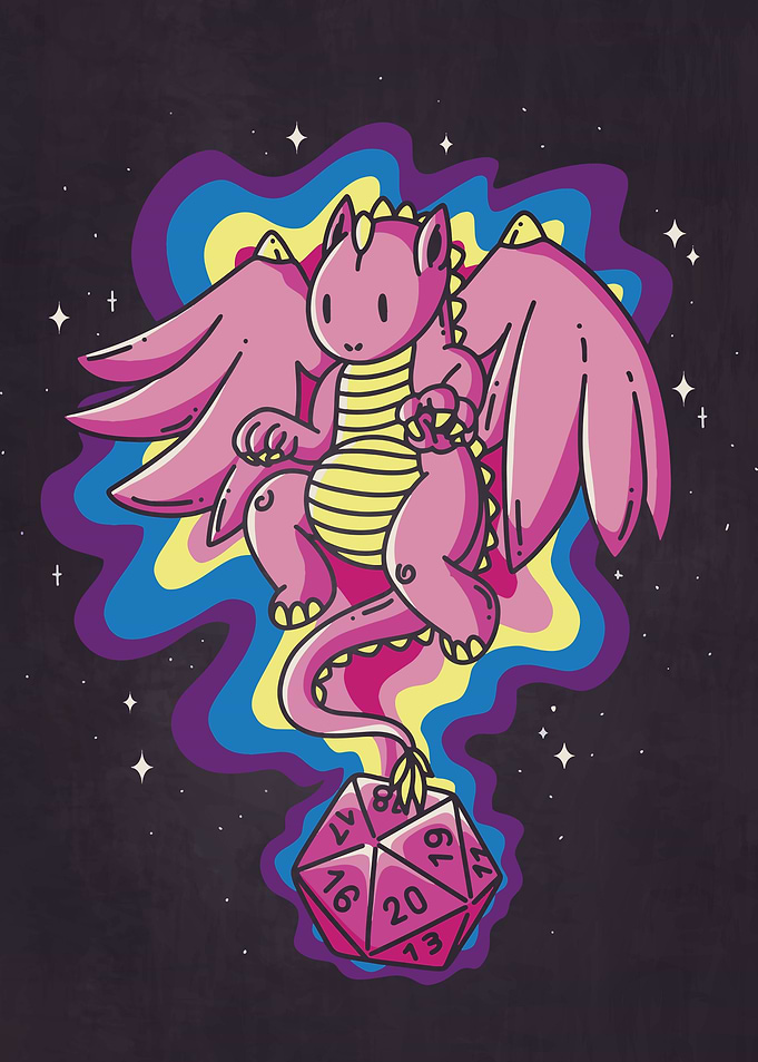 Cute D2o Dice Dragon