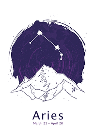 Aries zodiac sign night