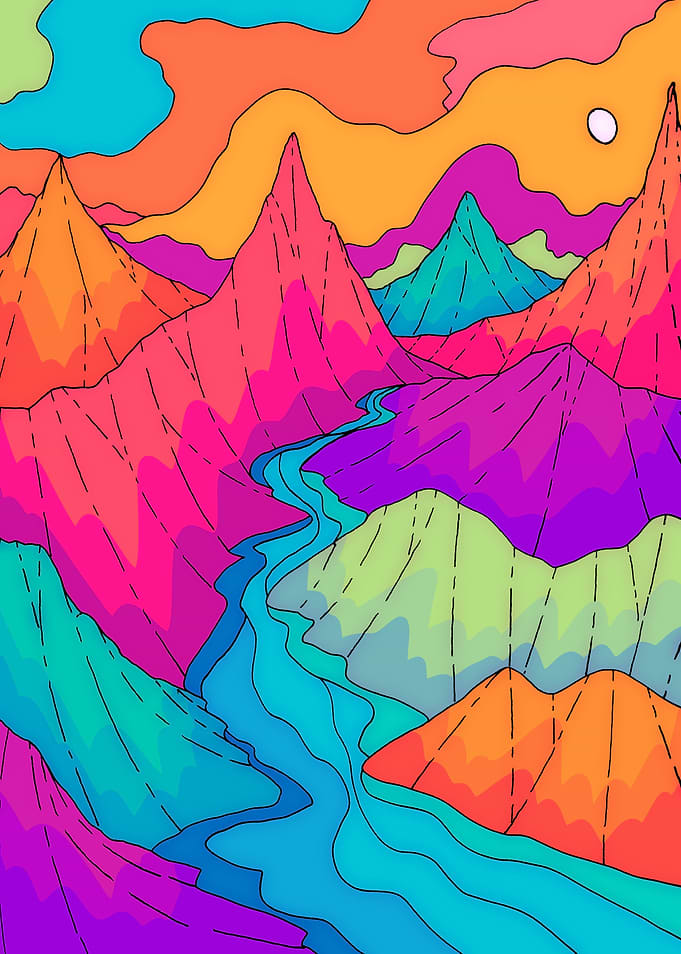 Vibrant valley river
