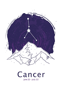 Cancer zodiac sign night
