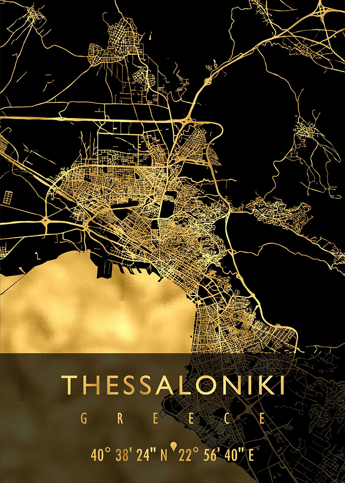 THESSALONIKI MAP GREECE