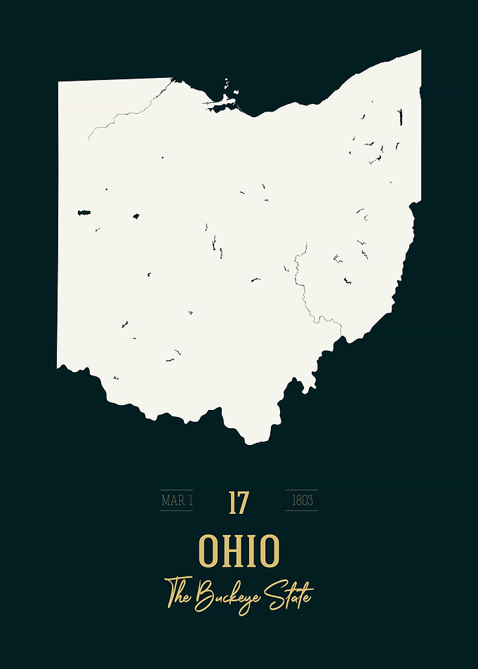 Ohio State Map USA