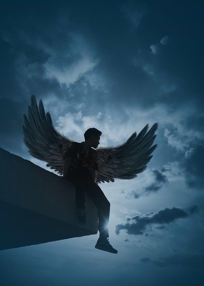 an angel waiting