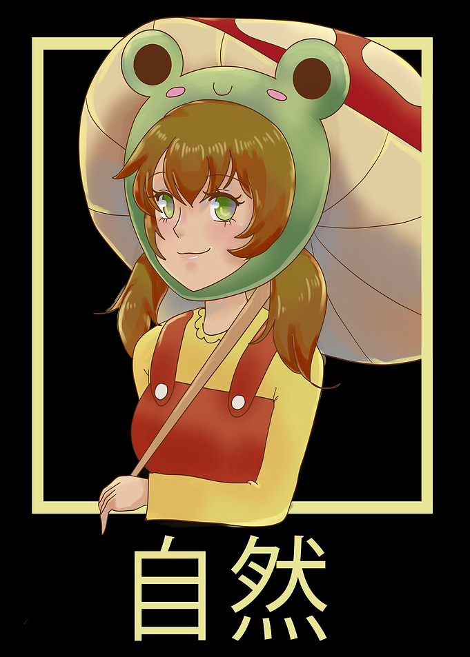 Cottagecore Anime Girl