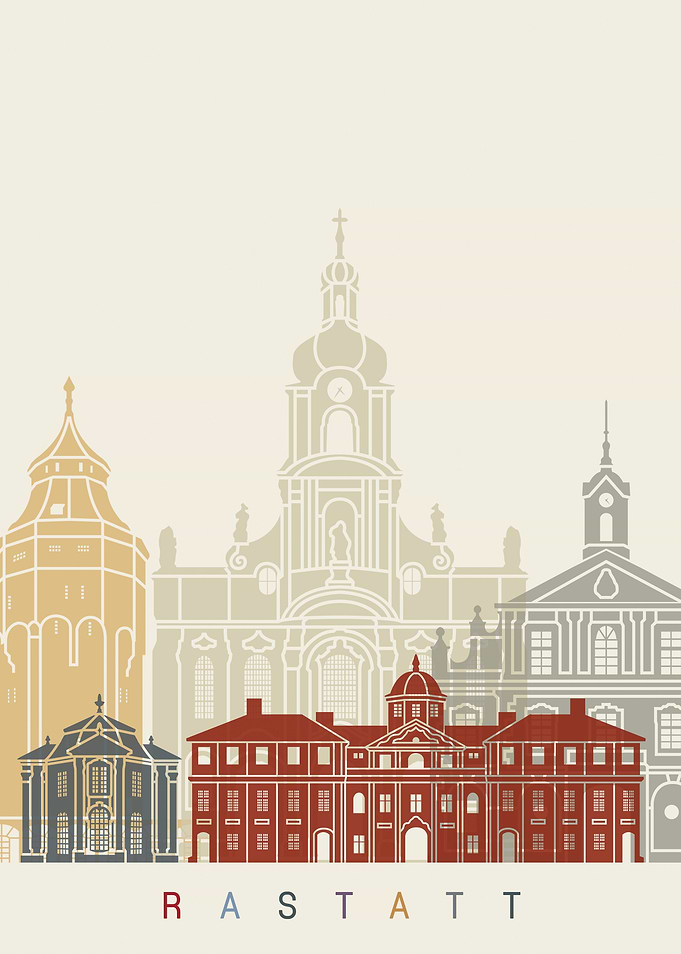 Rastatt skyline poster
