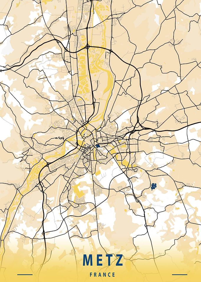 Metz France City Map