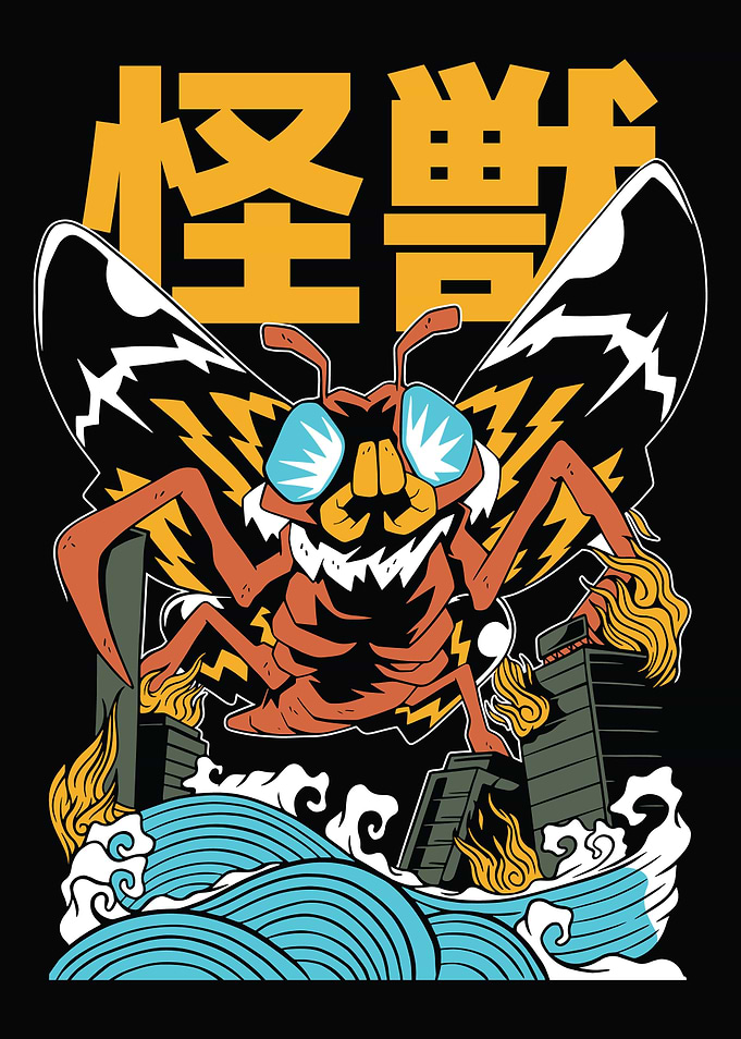 Japanese monster moth wave