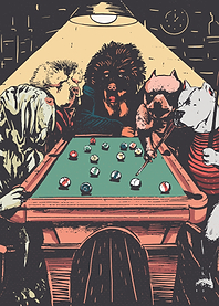 Vintage Dogs anime pool