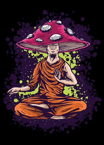 Magic Mushroom wine tattoo