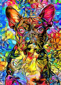French Bulldog Abstract