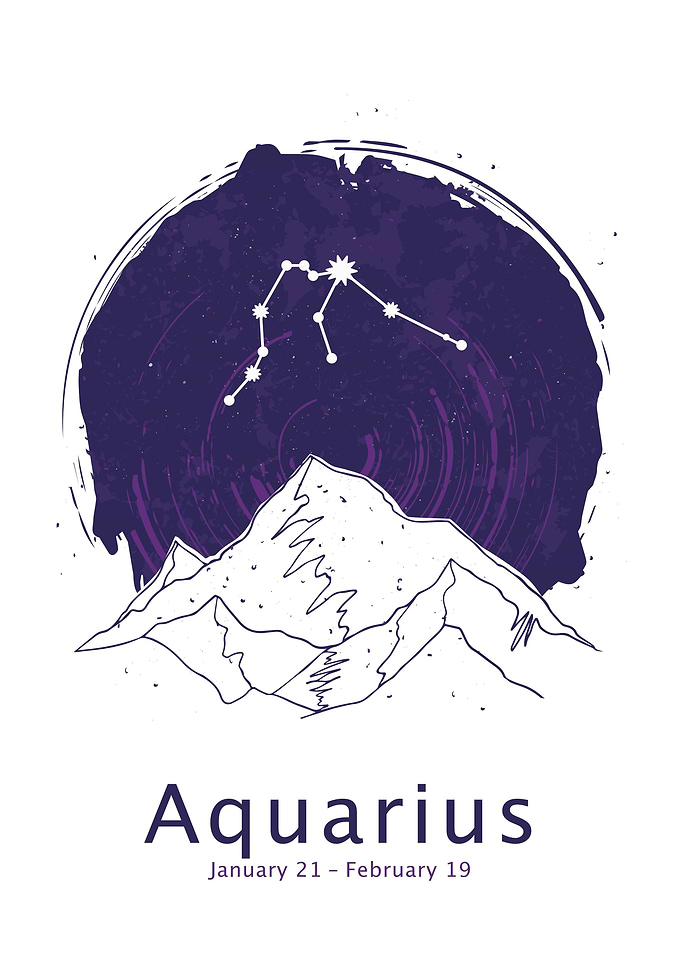 Aquarius zodiac sign night