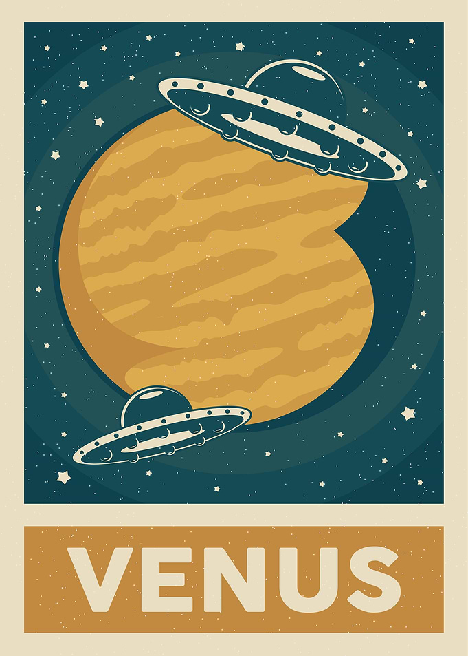 Venus retro poster