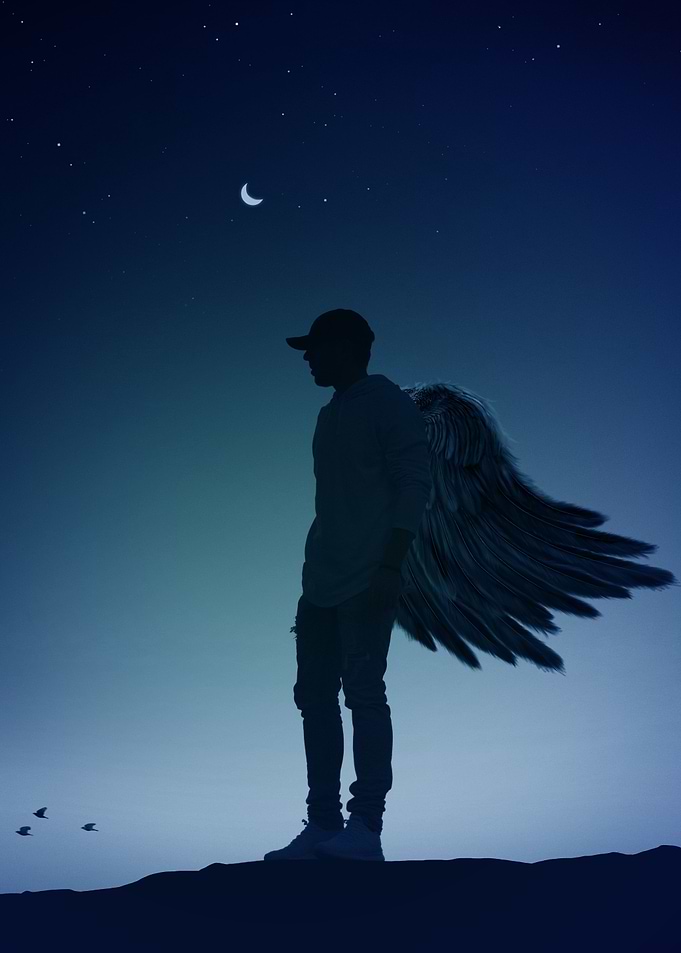 the angel and the moon