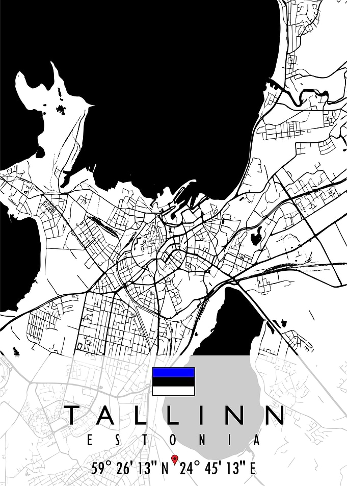 TALLINN MAP ESTONIA