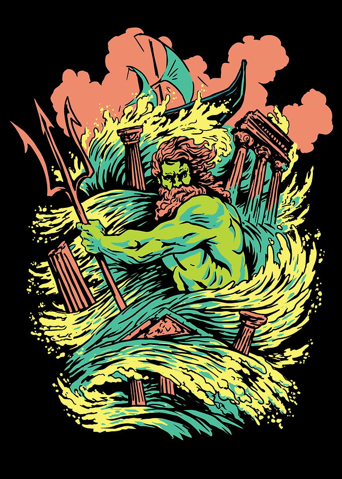 Poseidon waves mythology