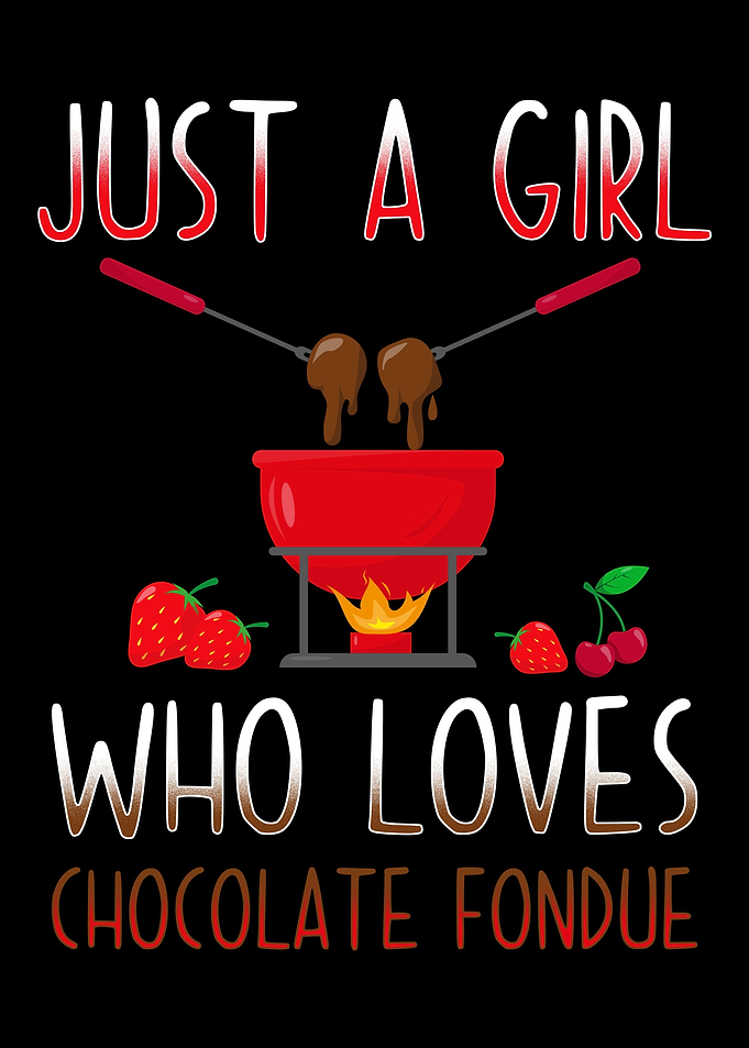 Girl Love Chocolate Fondue
