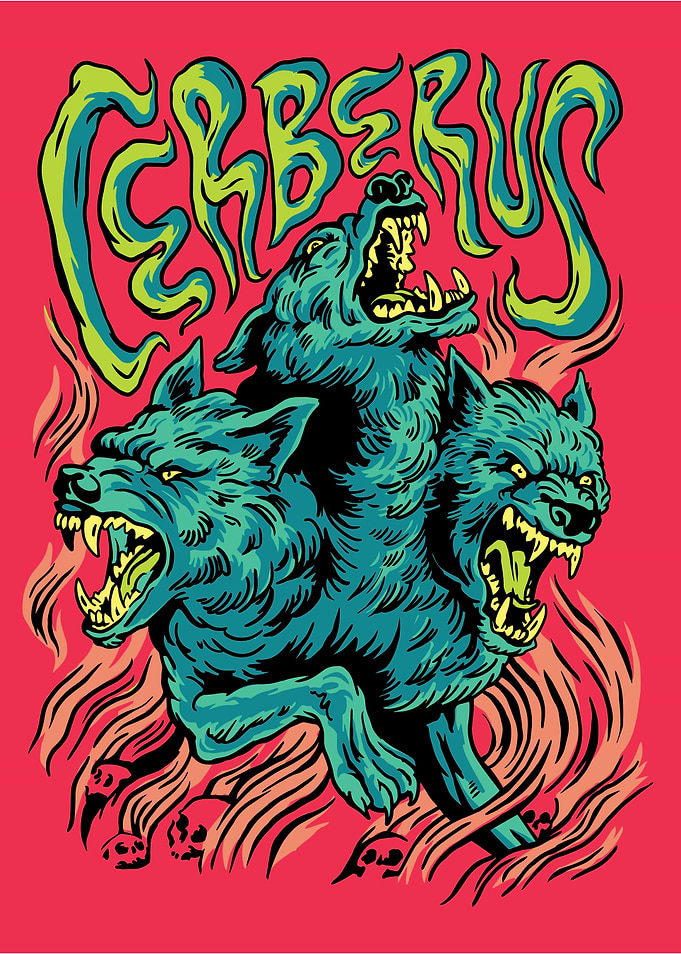 Cerberus dogs wolves greek