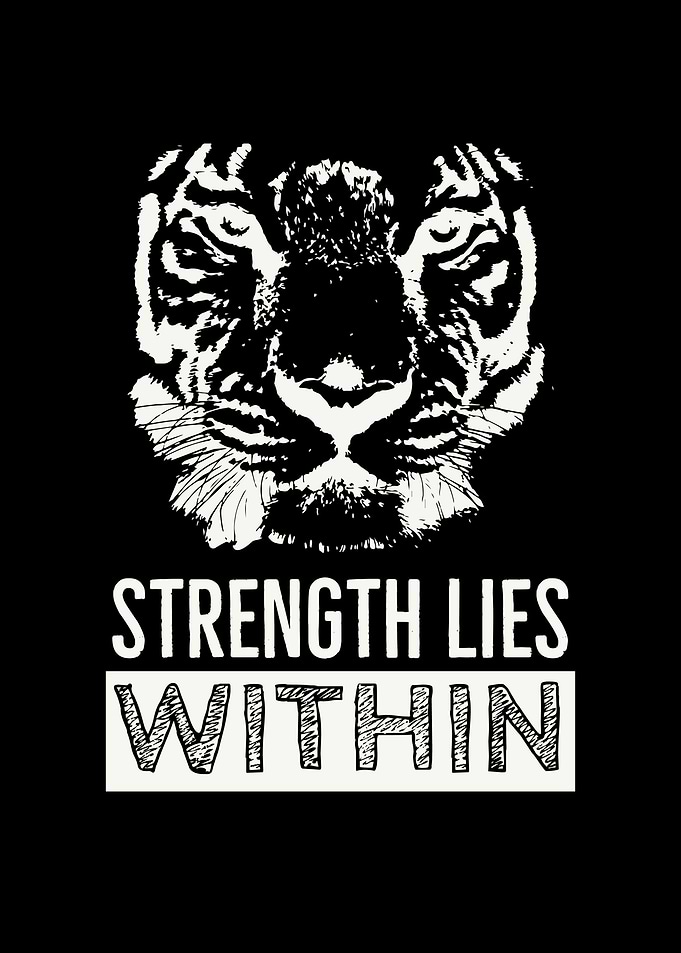 Tiger Illustration Strong