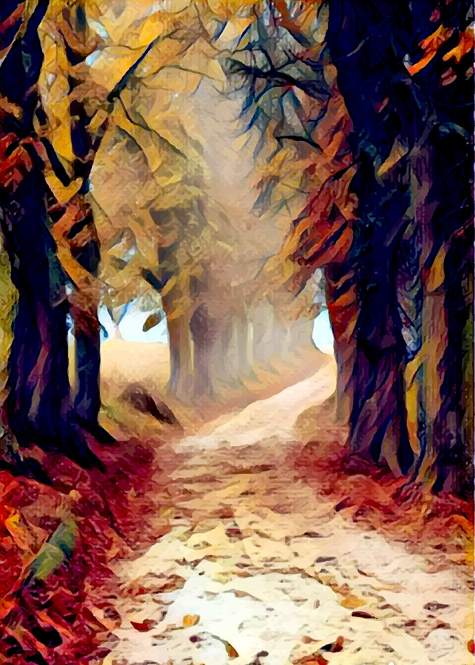 Path to heaven in autumn