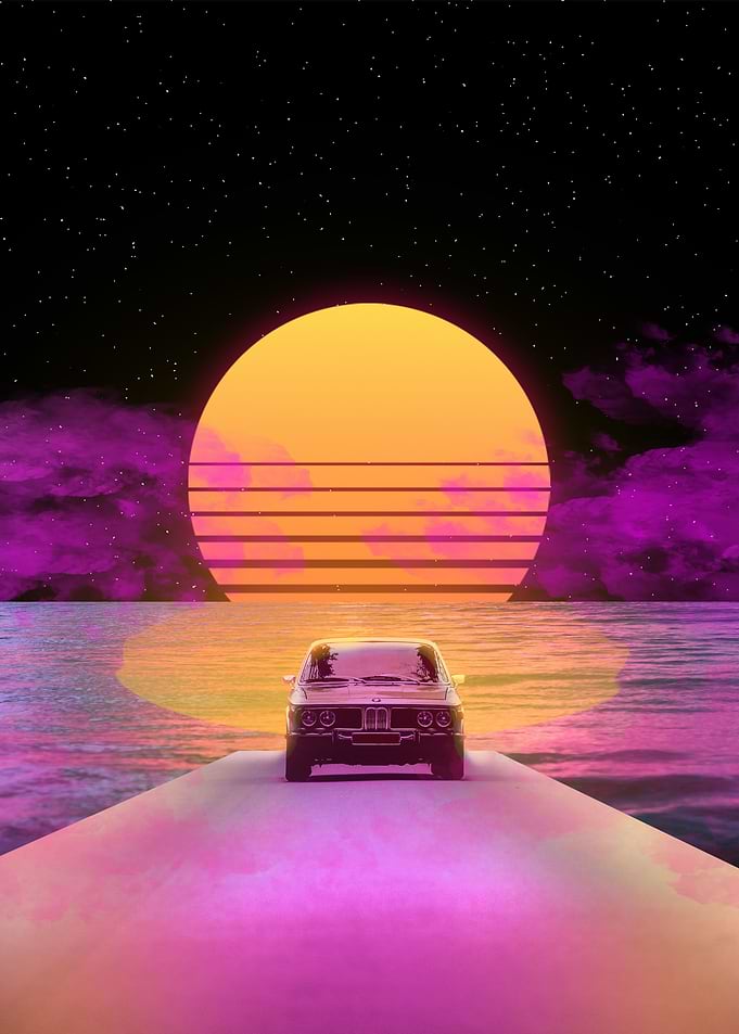Synthwave Retro Car