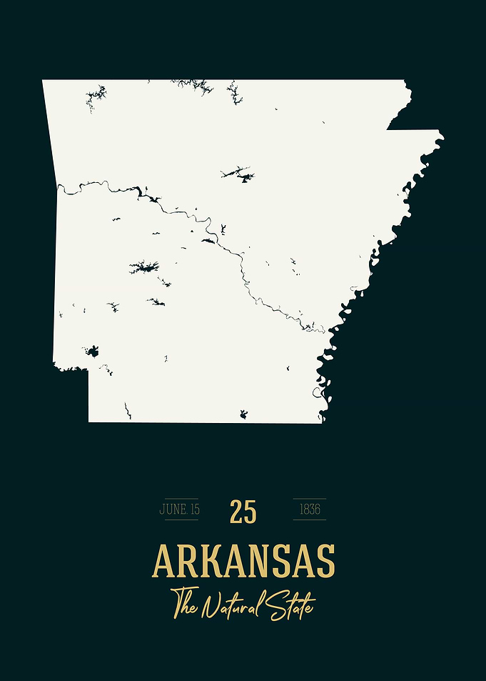 Arkansas State Map USA