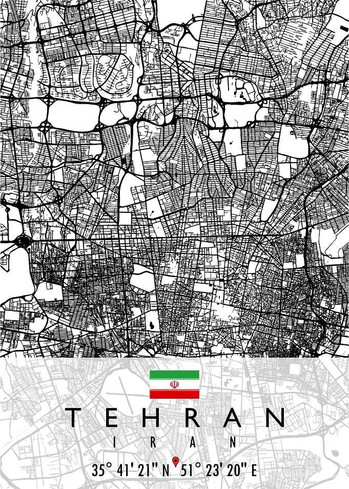 TEHRAN MAP IRAN