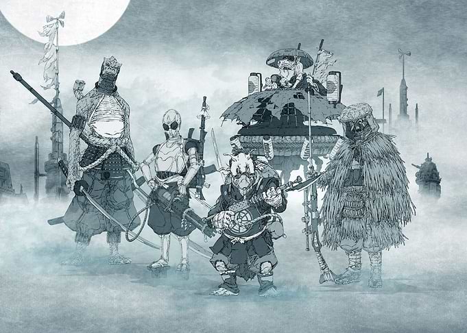 Characters sequence grey