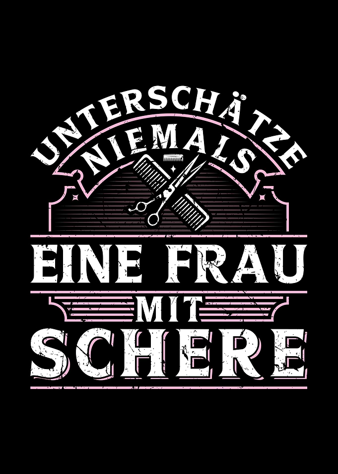 Frau Mit Schere Friseurin