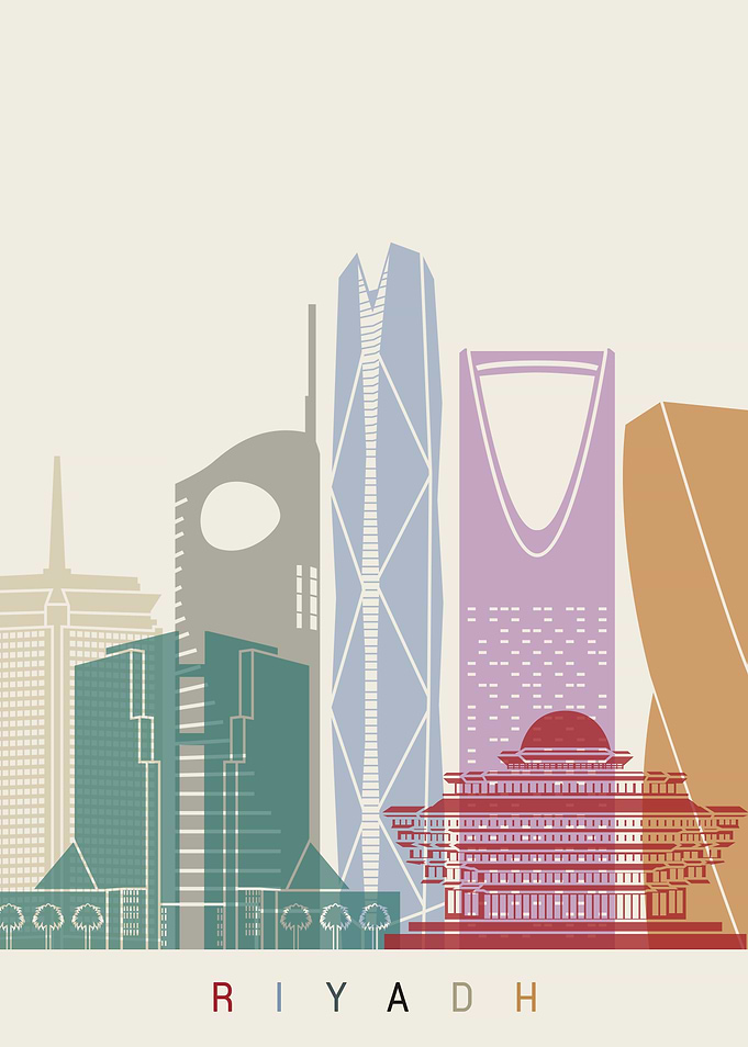 Riyadh skyline poster