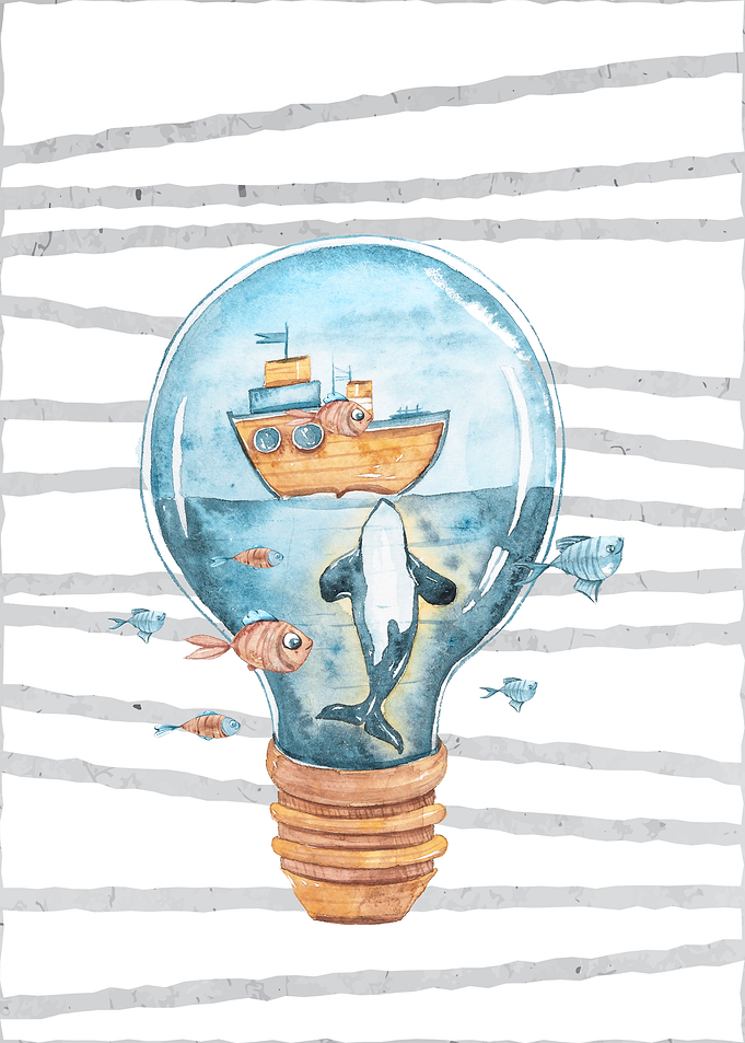 Light bulb Ocean Szene