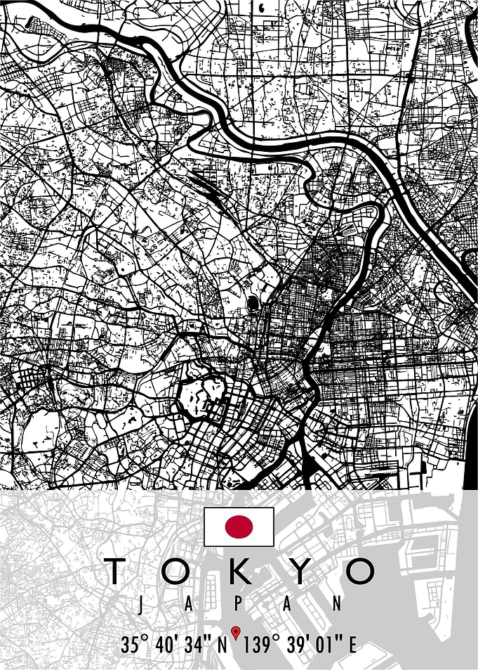 TOKYO MAP JAPAN