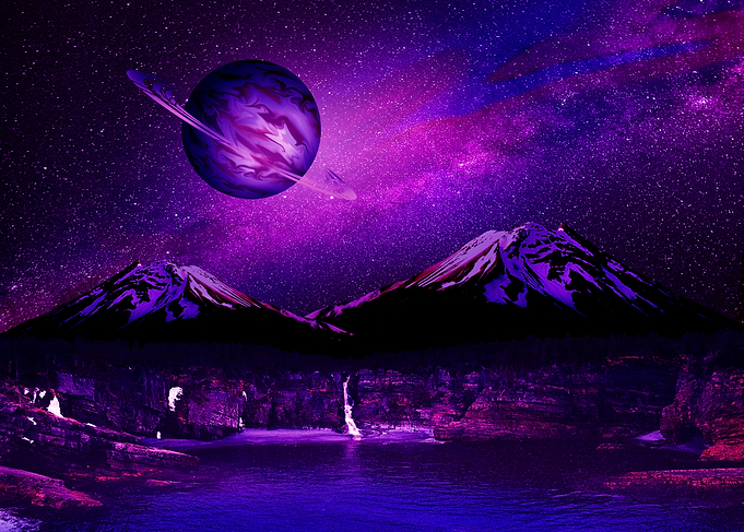 fantasy space synthwave